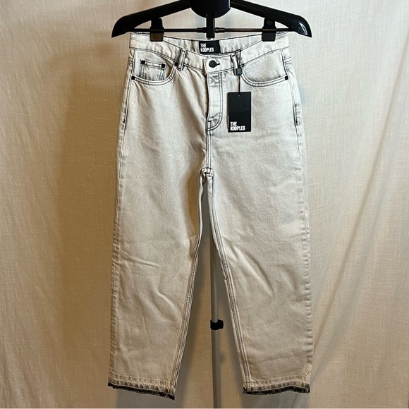 The Kooples Denim - THE KOOPLES Women's Black Bleached Jeans Size 38 US 27-28 NWT's